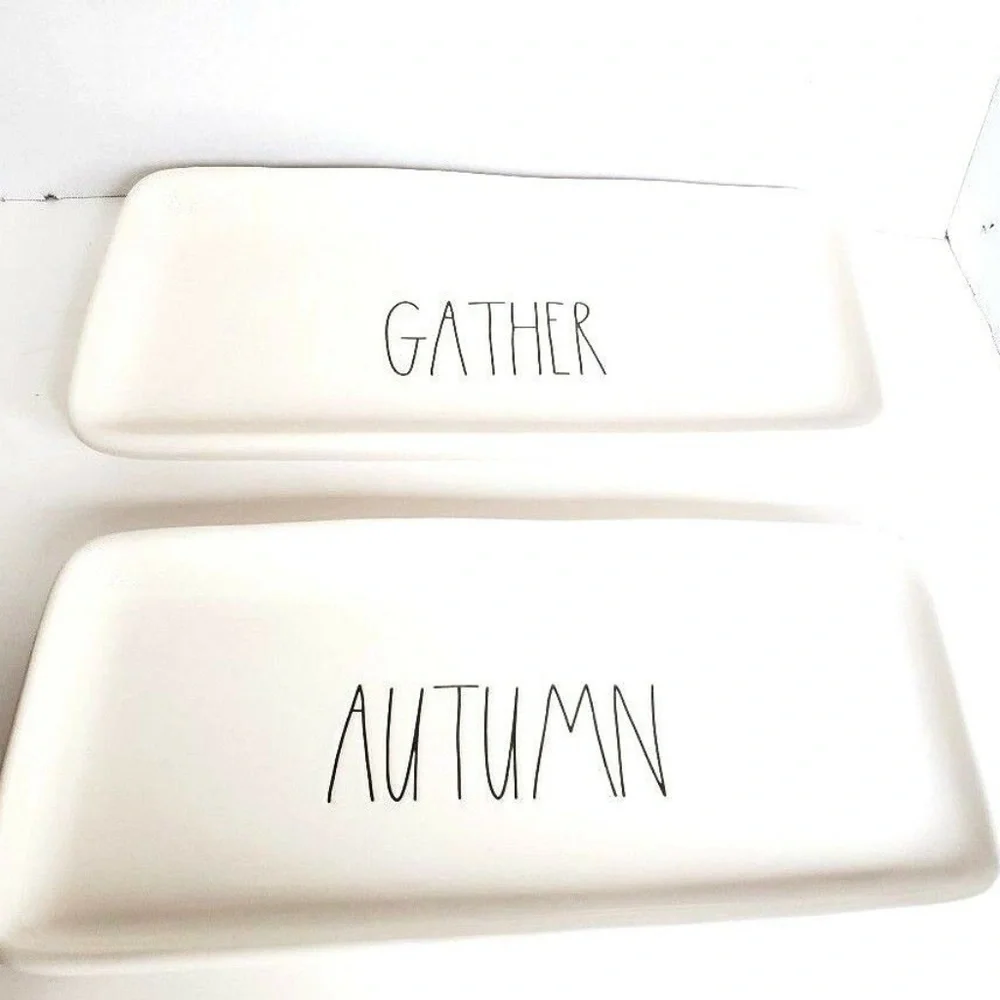 Rae Dunn Magenta Serving Tray Plate Dish GATHER &